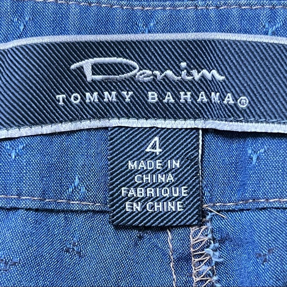 Denim Tommy Bahama Womens Lightweight Chambray Cotton Shorts Size 4 - Picture 10 of 11